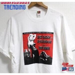Large Beat Angels Red Badge Of Discourage Tshirt